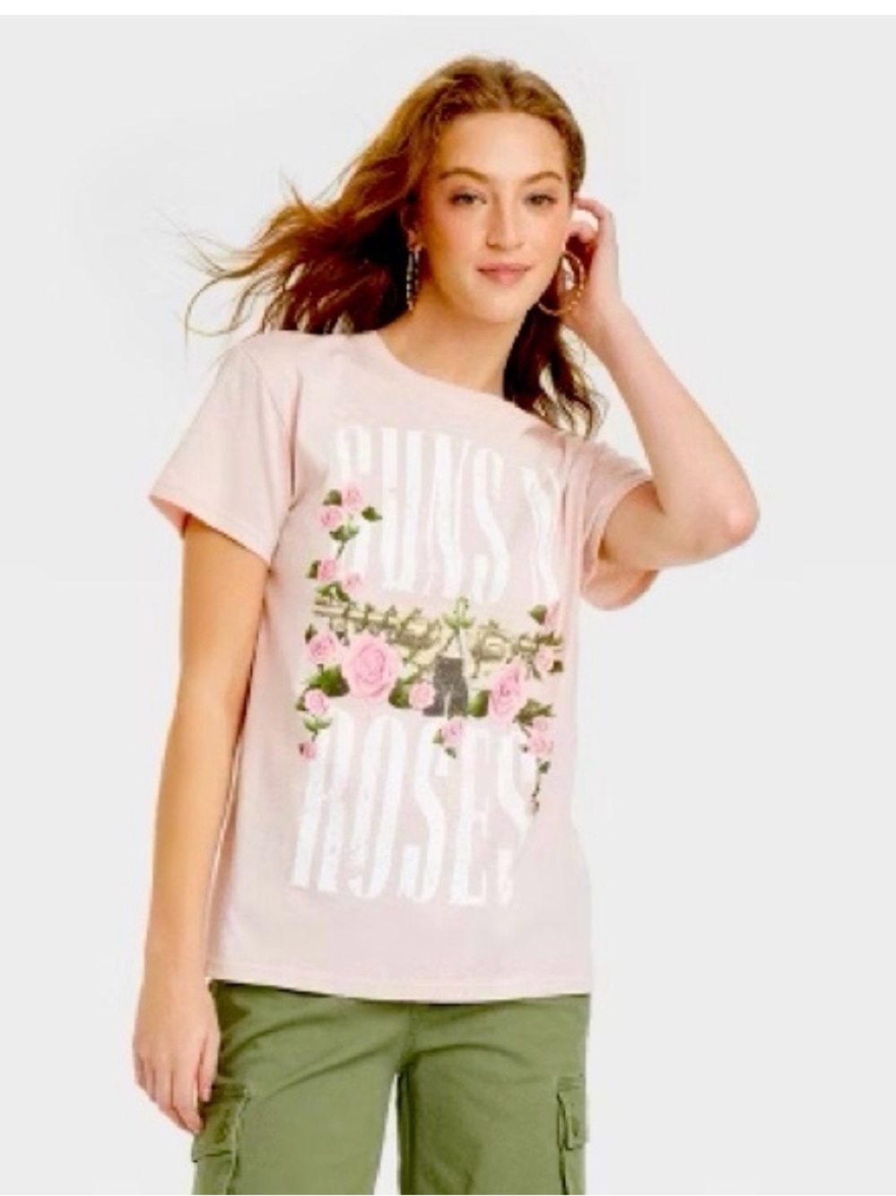 Guns N’ Roses Graphic Tee Blush Pink Small